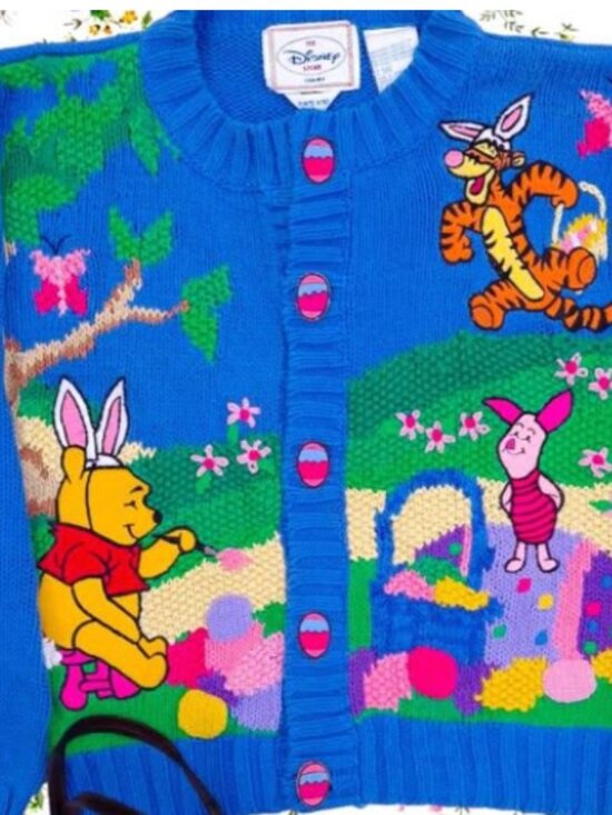 Pooh knit sweater or cardigan size M/L